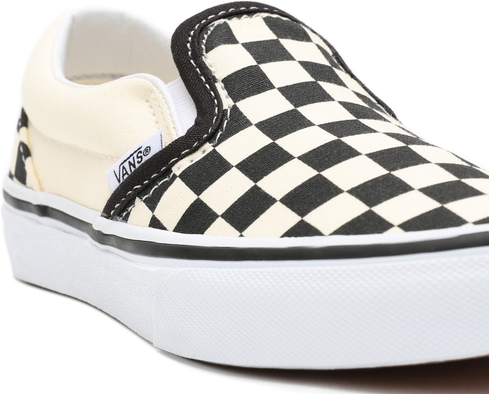 VansYouthUnisexKidsLifestyleClassicFTWSneakerUyClassicSlip-OnCheckerboardBlackWht