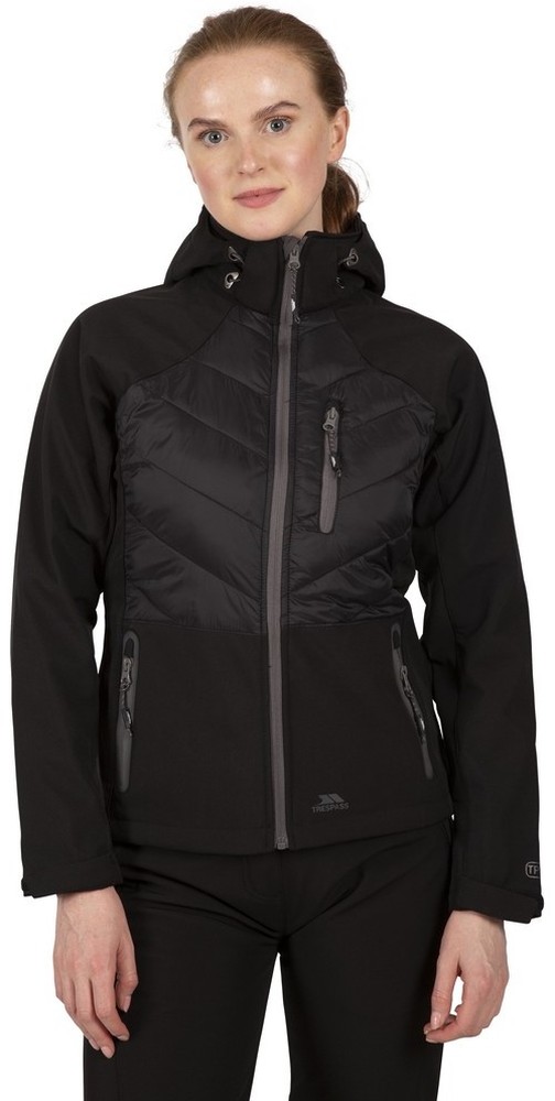 TrespassDamenJackeElvira-FemaleSoftshellTp75Black-L