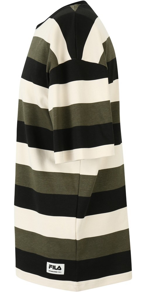FilaT-ShirtTaichungStripedDroppedShoulderTeeOliveNightStriped