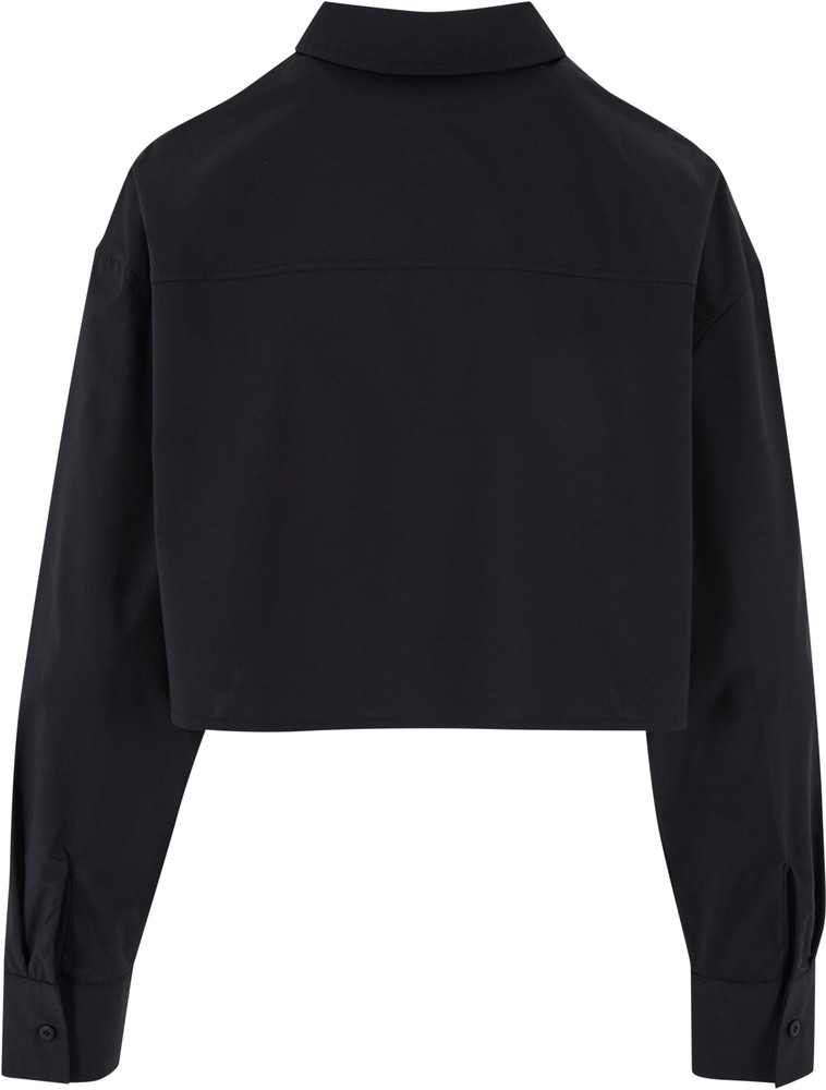 UrbanClassicsDamenBluseLadiesCroppedOversizedBlouseBlack-3XL