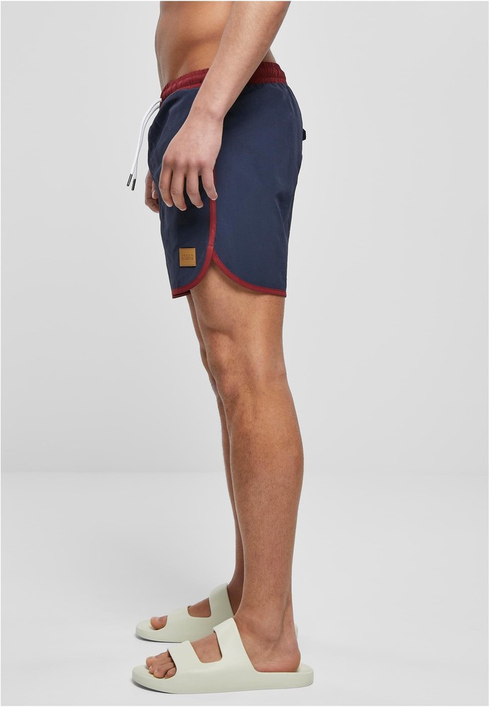 UrbanClassicsRetroSwimshortsBurgundyMidnightnavy-3XL