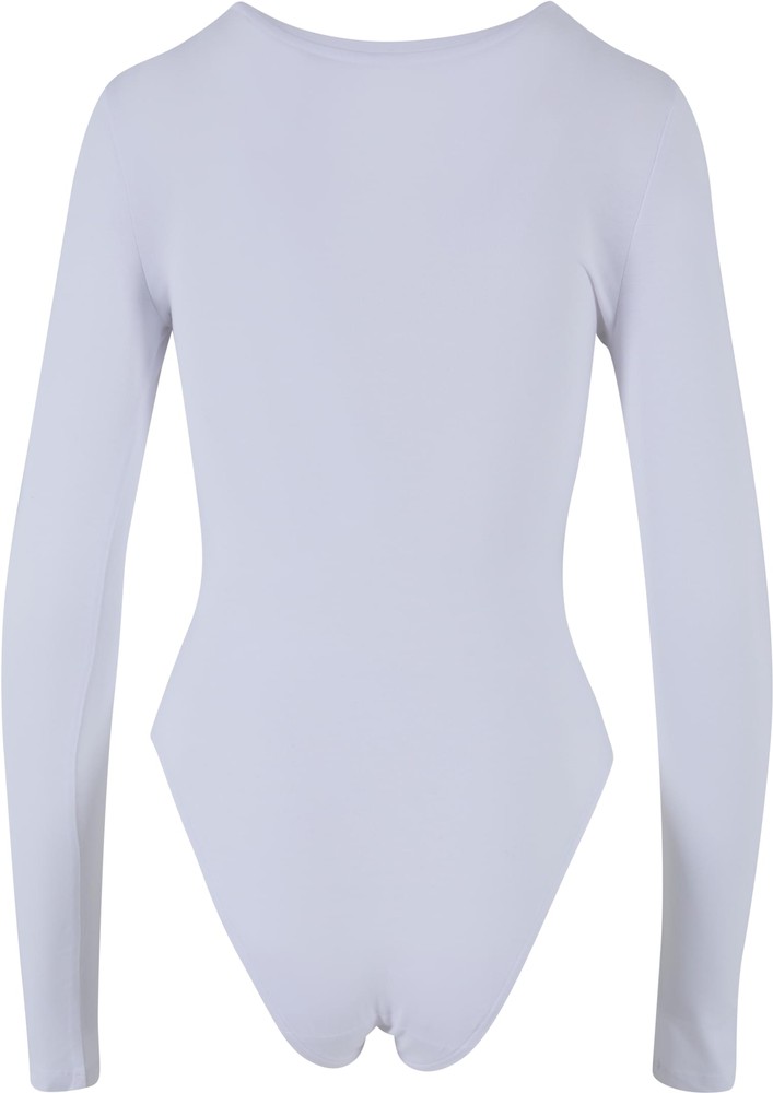 UrbanClassicsDamenLadiesStretchJerseyLongsleeveBodyWhite-3XL