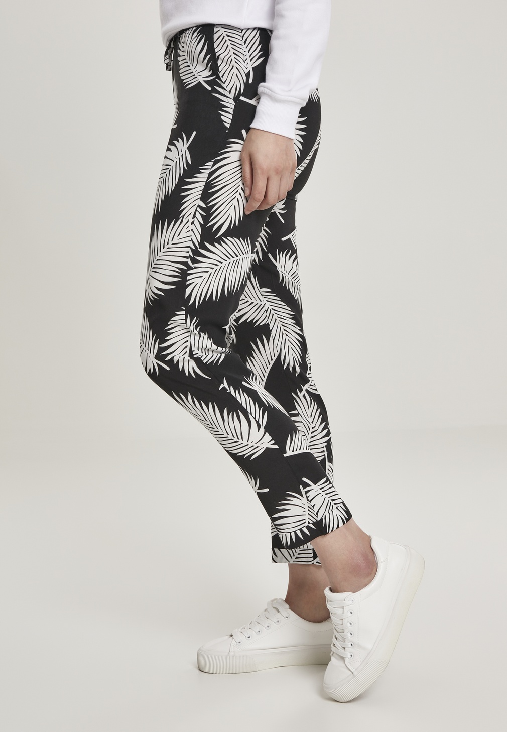 UrbanClassicsDamenHoseLadiesElasticWaistAOPPantsFrond