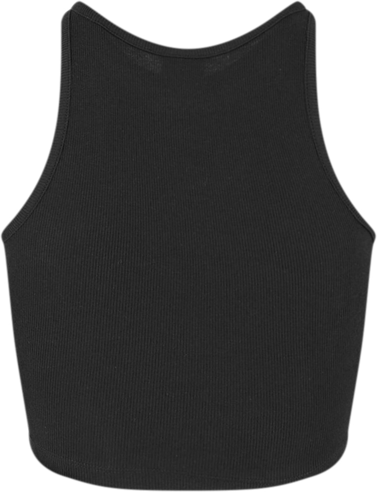 UrbanClassicsDamenLadiesOrganicCroppedRibTopTB6185Black-3XL