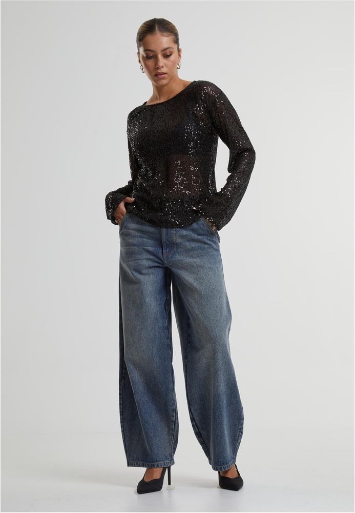 UrbanClassicsDamenLadiesSequinsLongsleeveTB6997