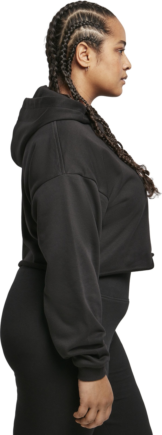 UrbanClassicsDamenSweatshirtLadiesOversizedCroppedHoodyBlack