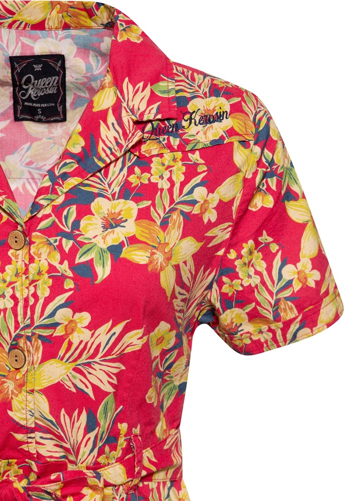 QueenKerosinSwingKleidQKU26003Rot