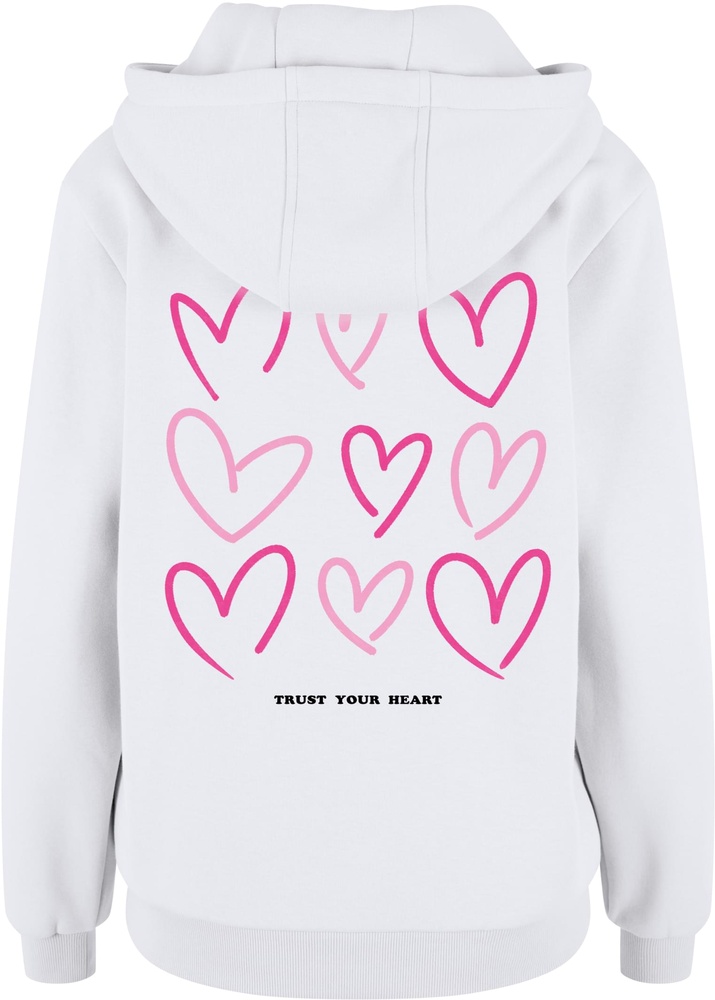 MissTeeDamenAlwaysTrustYourHeartLadiesFluffyHoodyMST371White-3XL