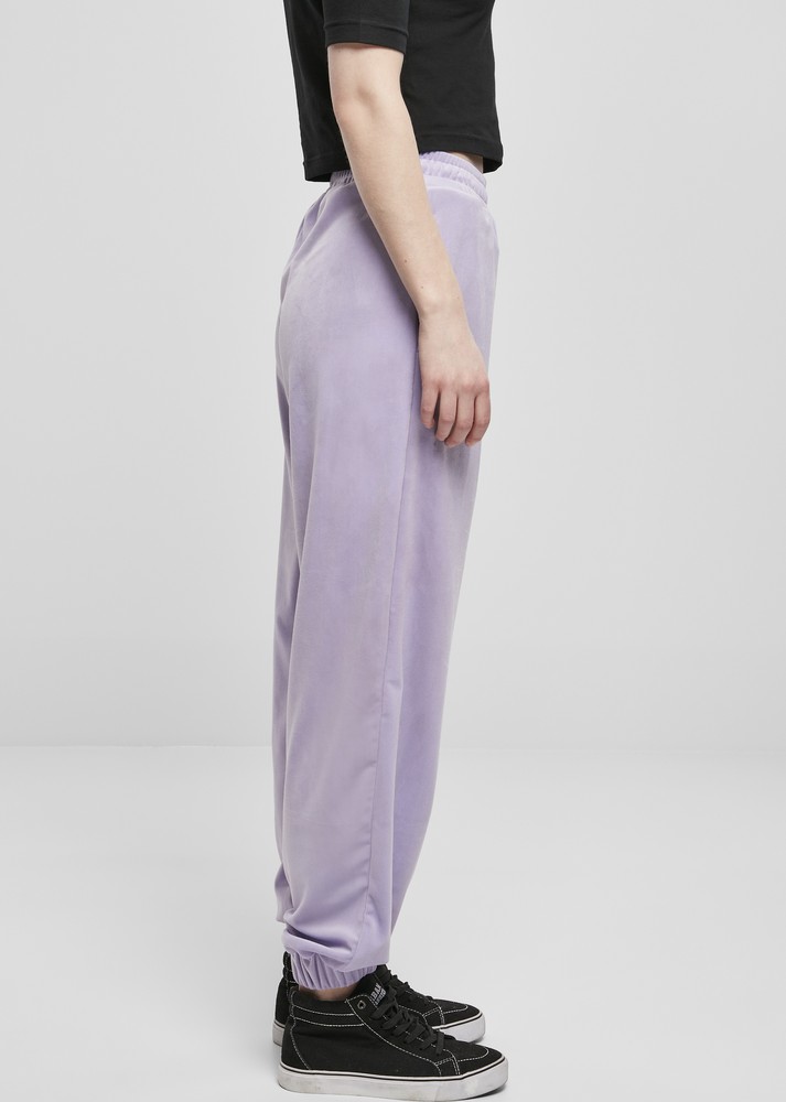 UrbanClassicsDamenLadiesHighWaistBallonVelvetSweatPantsLavender-3XL