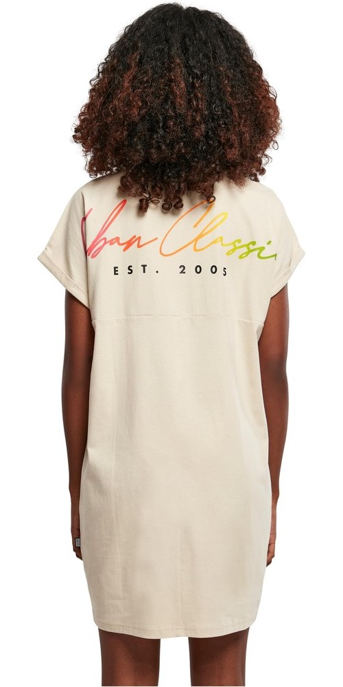 UrbanClassicsDamenLadiesRainbowTeeDressSoftseagrass-3XL