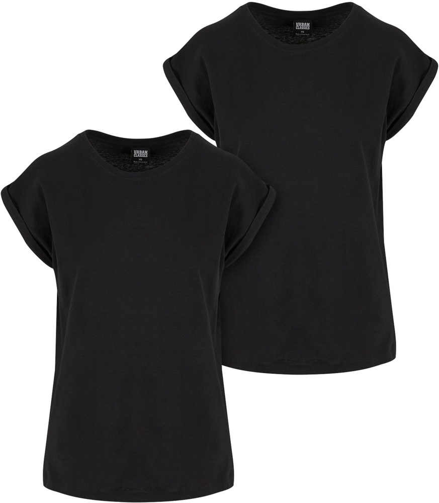 UrbanClassicsDamenPre-PackLadiesExtendedShoulderTee2-PackPP771PBlack-3XL