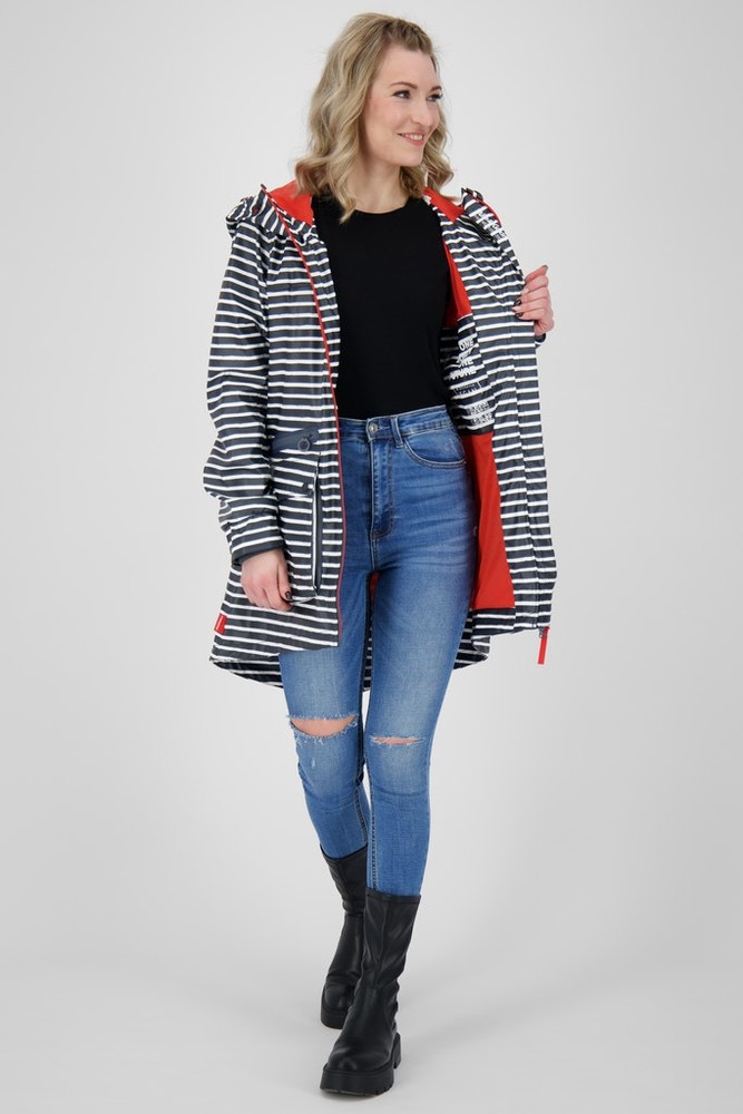 AlifeKickinDamenRegenjackeAudreyAKRaincoatMarine-XXL