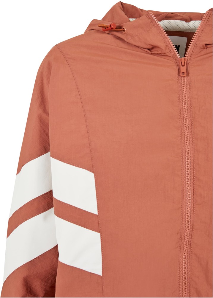 UrbanClassicsDamenJackeLadiesCrinkleBatwingJacketTerracottaWhitesand-3XL