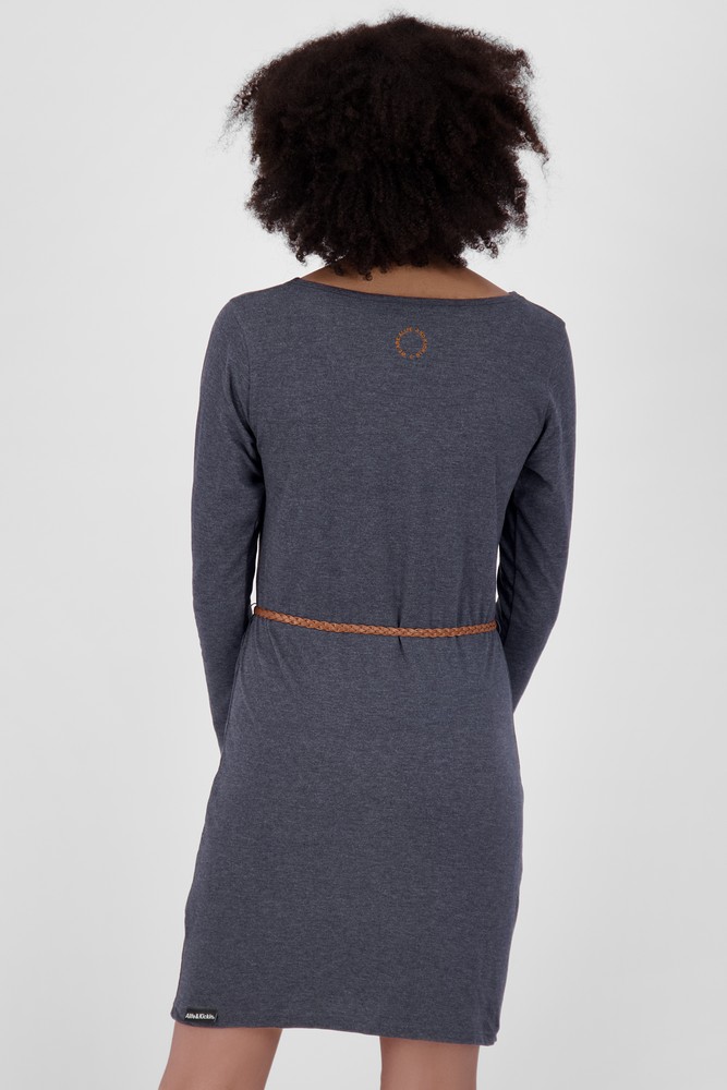 AlifeKickinDamenSommerkleidEllinAKALongsleeveDressMarineMelange-2XL