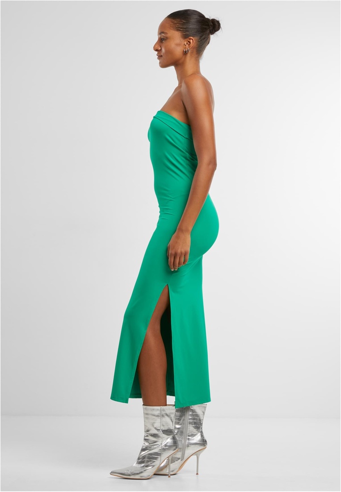 UrbanClassicsDamenKleidLadiesBandeauMidiDressTB7468Froggreen-3XL