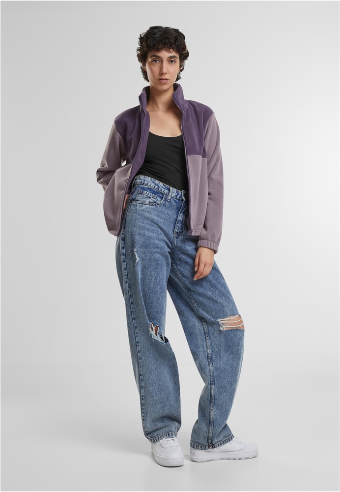 UrbanClassicsDamenLadiesDoublePolarfleeceJacketTB6905PurplenightFadedpurple-3XL