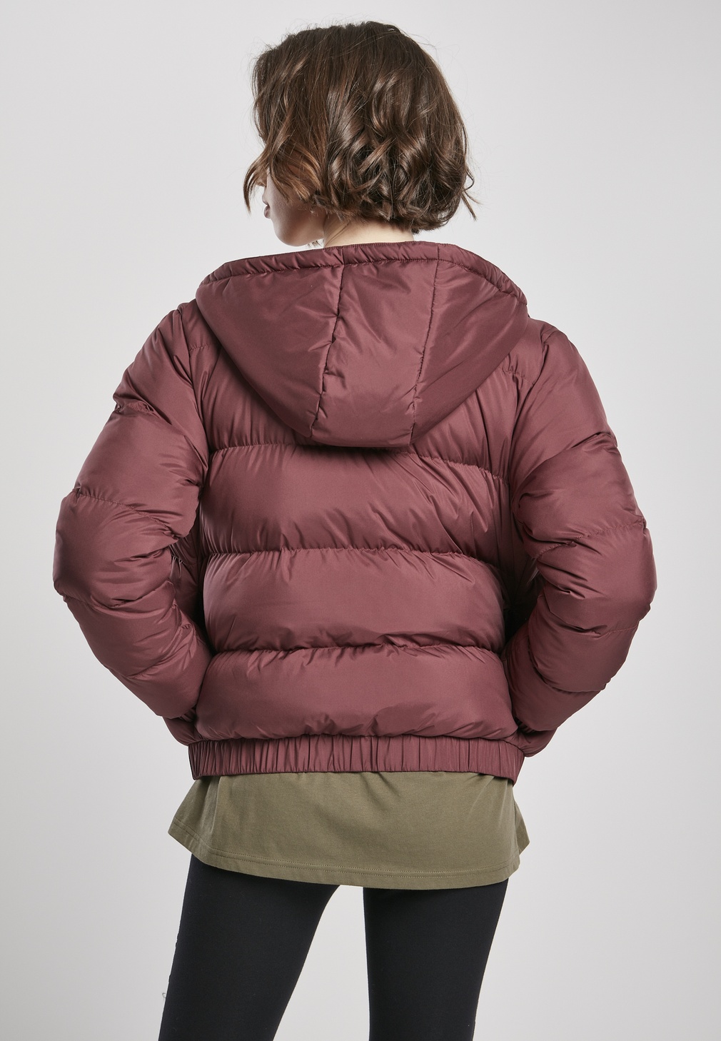 UrbanClassicsDamenLeichteJackeLadiesHoodedPufferJacketCherry-L