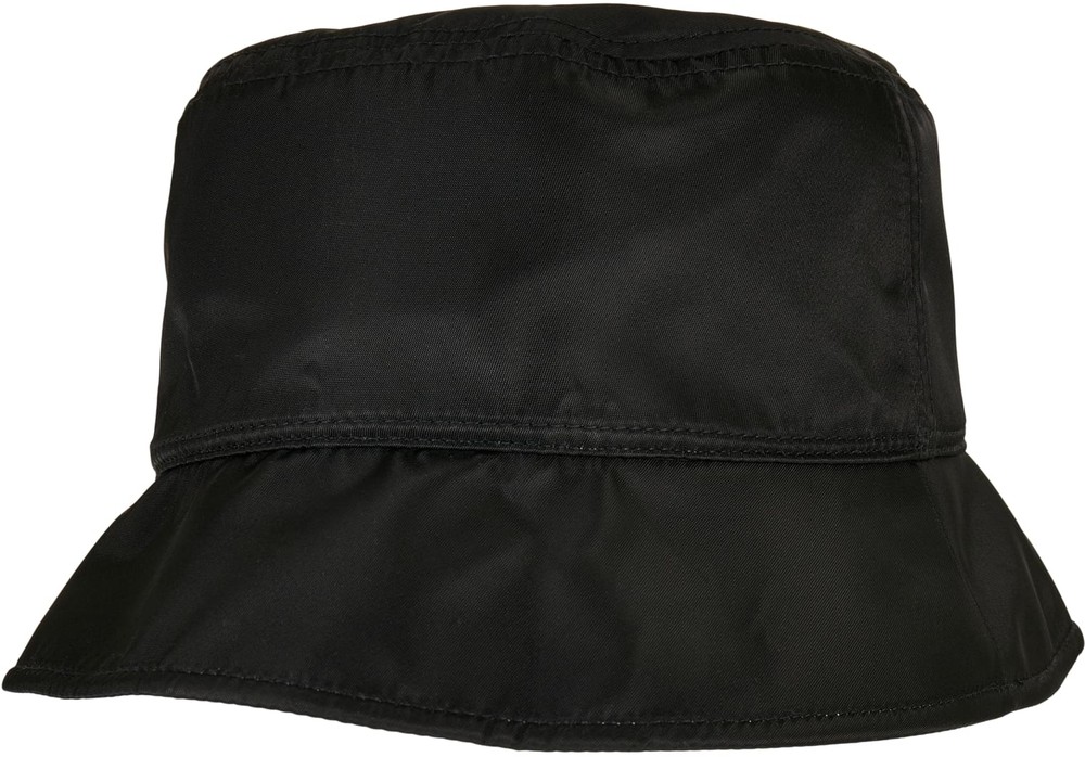 FlexfitMtzeNylonSherpaBucketHatBlackOffwhite