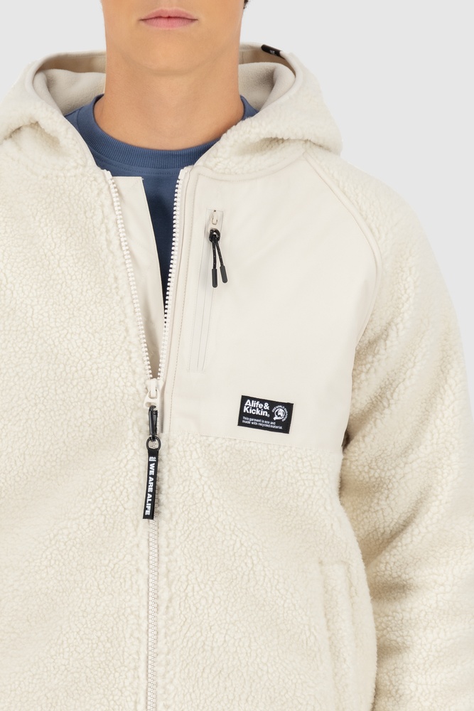 AlifeKickinSweatjackeHaraldAKGTeddyHoodedSweatJacket31039-9999Chalk-L