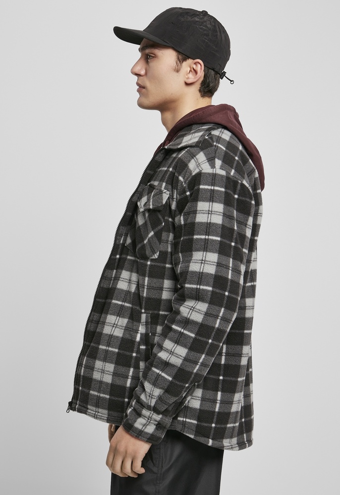 UrbanClassicsJackePlaidTeddyLinedShirtJacketBlackWhite-3XL