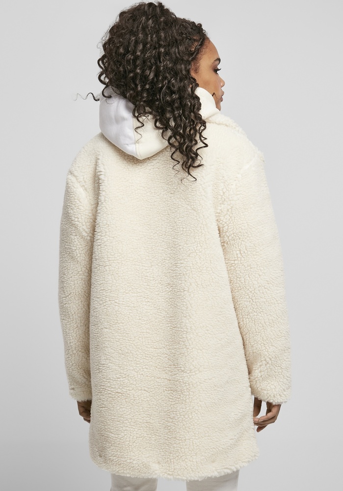 UrbanClassicsDamenJackeLadiesOversizedSherpaCoatWhitesand-3XL