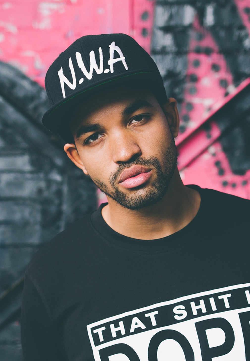 MisterTeeCapNWASnapbackBlack