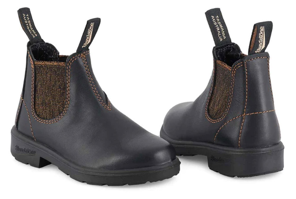 BlundstoneKinderStiefelBoots1992LeatherKidsBlackBronzeGlitter