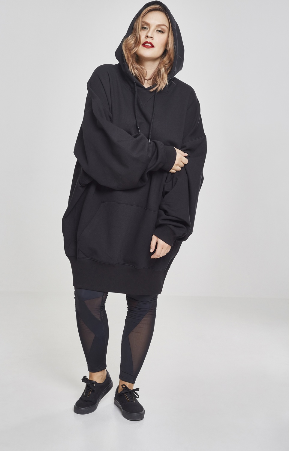 UrbanClassicsDamenHoodieLadiesLongOversizeHoodyBlack