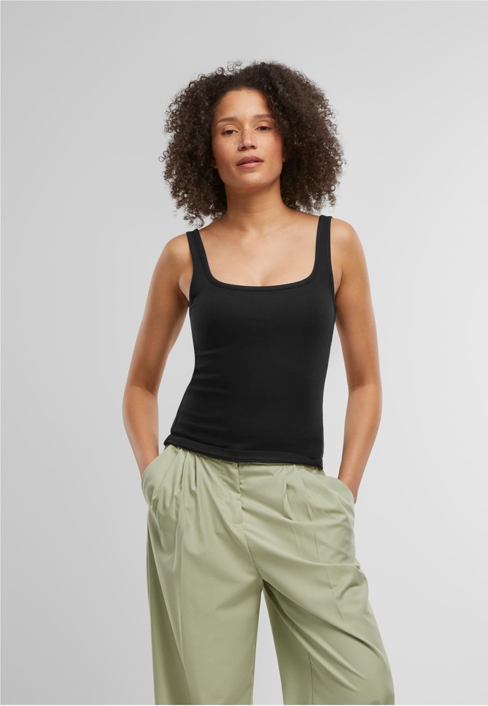 UrbanClassicsDamenLadiesWideNeckRibTop2-PackTB7513ABlack-3XL