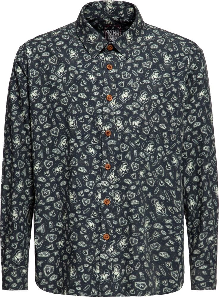 KingKerosinLangarmHemdSchwarz-5XL