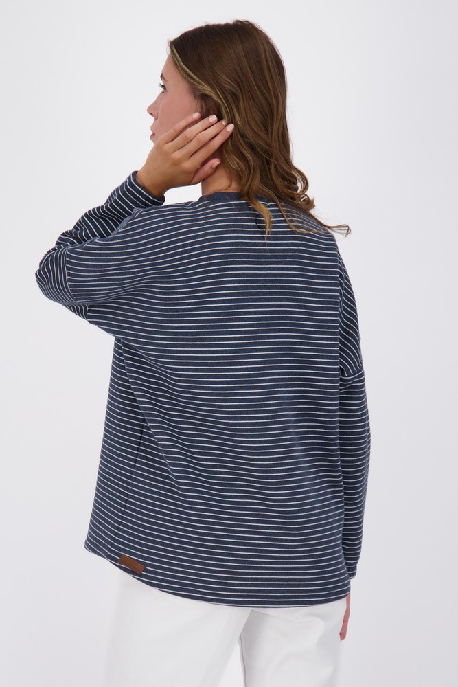 AlifeKickinDamenDeniseAKZSweatMarineMelange-2XL