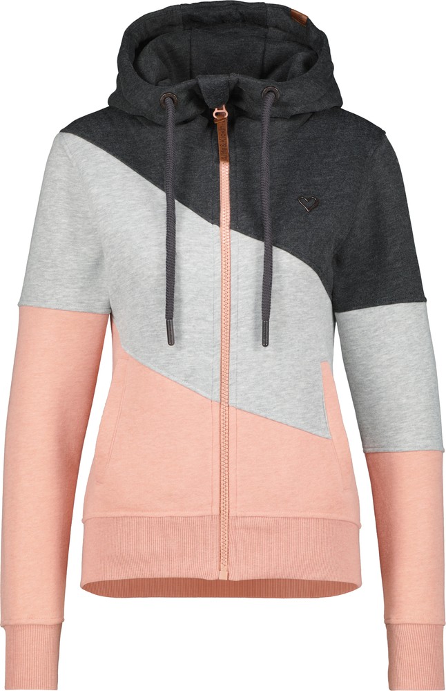 AlifeKickinDamenSteffiAKASweatjacketMahagoniumMelange