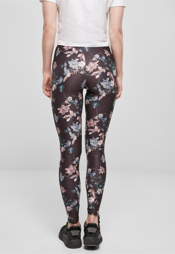 UrbanClassicsDamenLadiesSoftAOPLeggingsBlacksoftflower-3XL