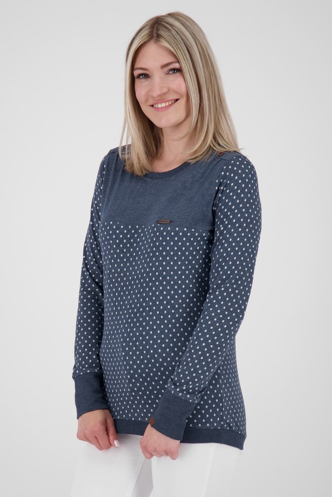 AlifeKickinDamenLeonieAKBLongsleeveMarineMelange-XL