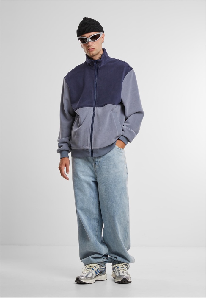 UrbanClassicsFleecejackeColourBlockPolarFleeceJacketTB7016NavyCloudsky-3XL