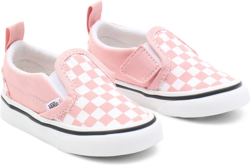 VansKinderKidsLifestyleClassicFTWSneakerTdSlip-OnVCheckerboardPowderPinkTrueWhite
