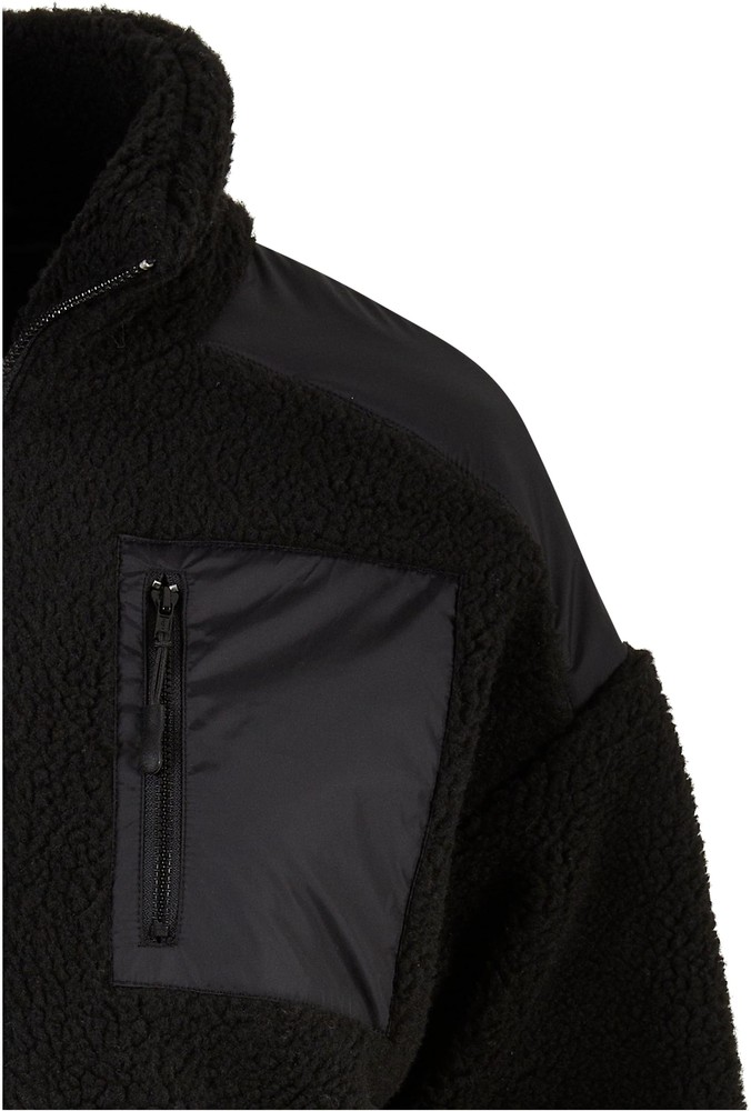 UrbanClassicsDamenLadiesSherpaMixJacketBlack-3XL