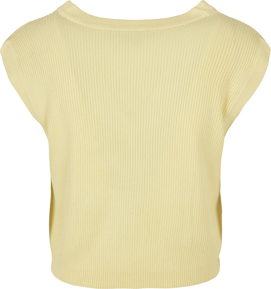 UrbanClassicsDamenLadiesShortKnittdSlipOnSoftyellow-3XL