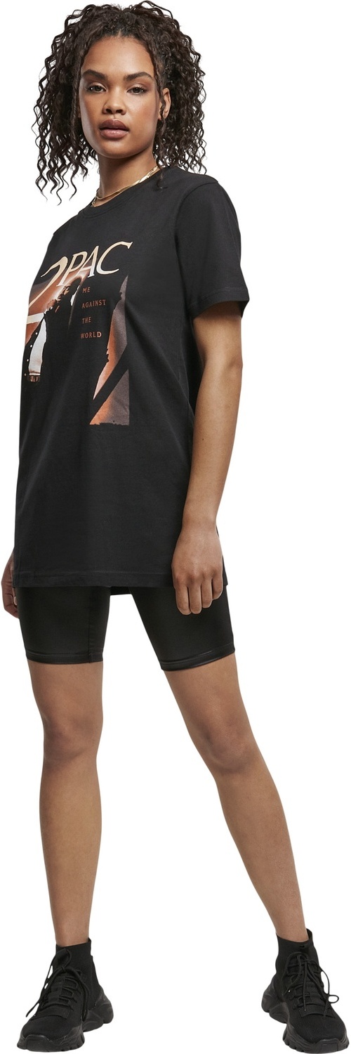 MisterTeeDamenT-ShirtLadiesTupacMeAgainstTheWorldCoverTeeBlack