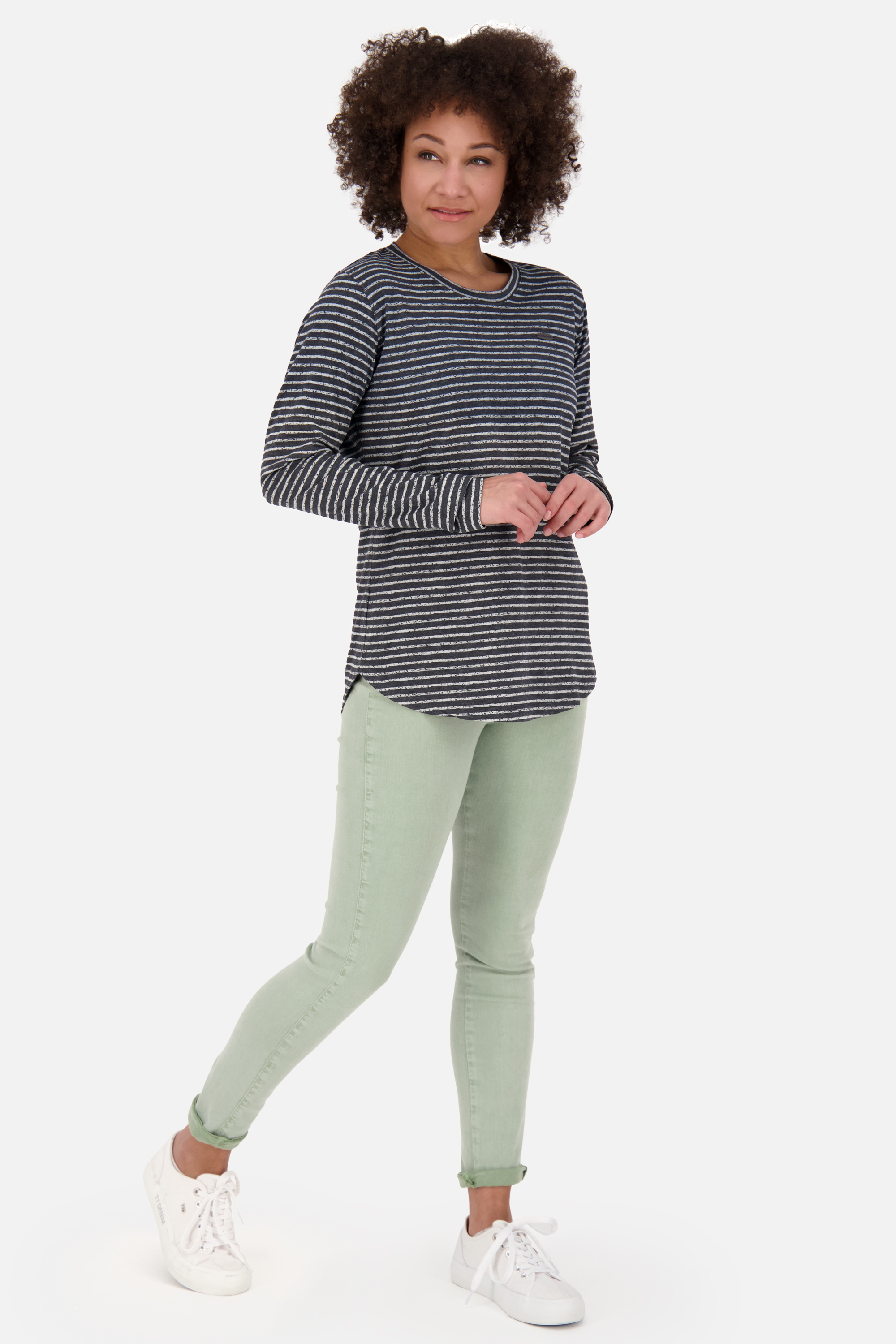 AlifeKickinDamenLongsleeveLeaAKDoublepack80834-2101Moonless-L