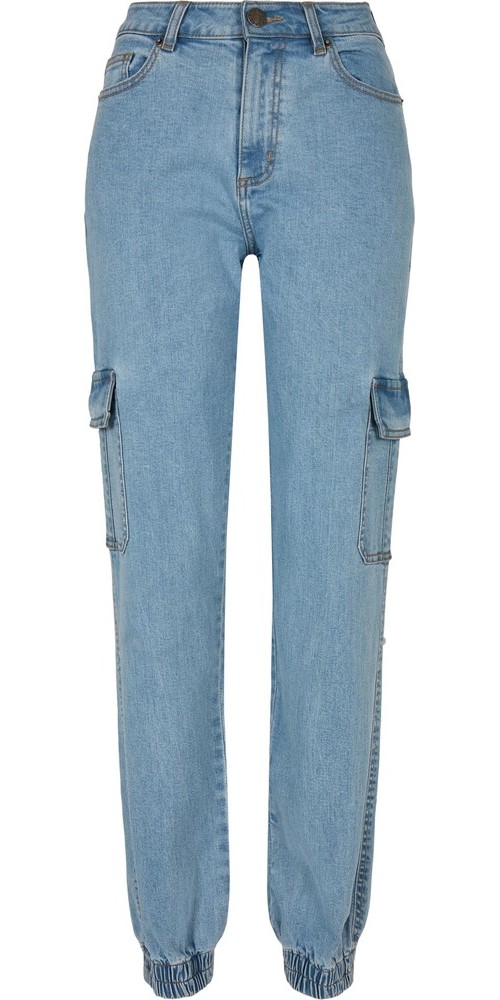 UrbanClassicsDamenLadiesOrganicStretchDenimCargoPantsClearblueBleached-26