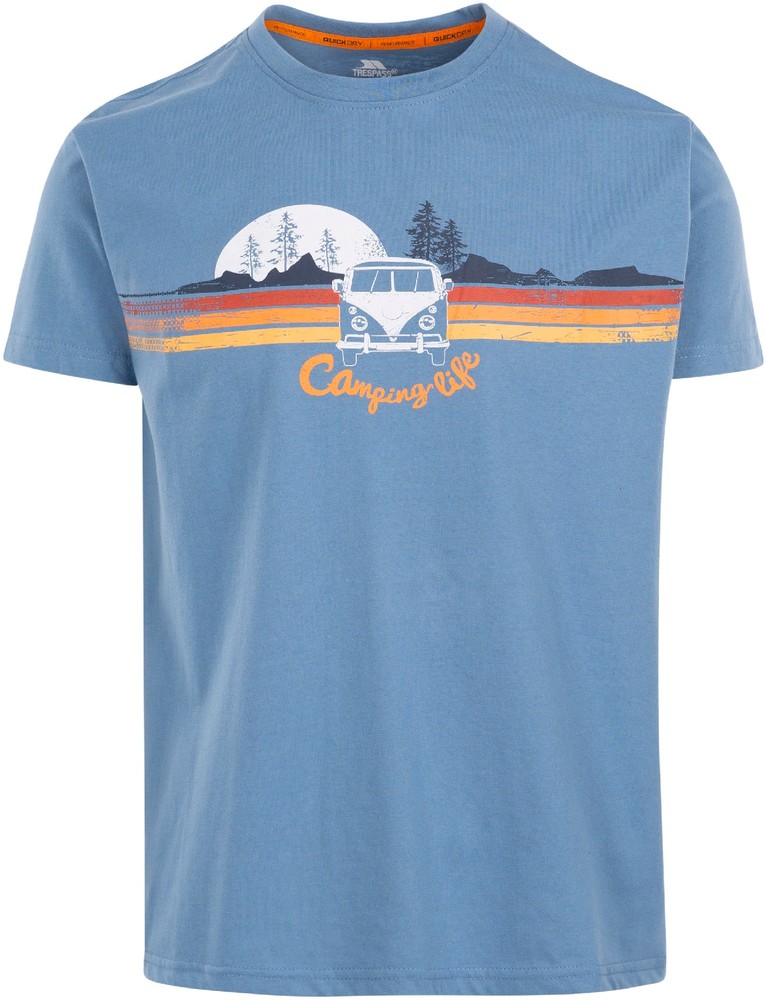 TrespassT-ShirtCromer-MaleCasualT-ShirtDenimBlue-L