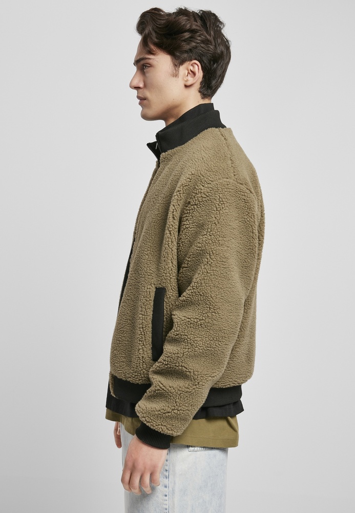 UrbanClassicsJackeBoxySherpaJacketTiniolive-3XL