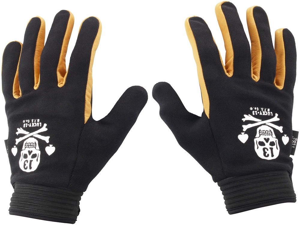 Lucky13LederhandschuheL13PirateSkullGloves-BlCgBlack