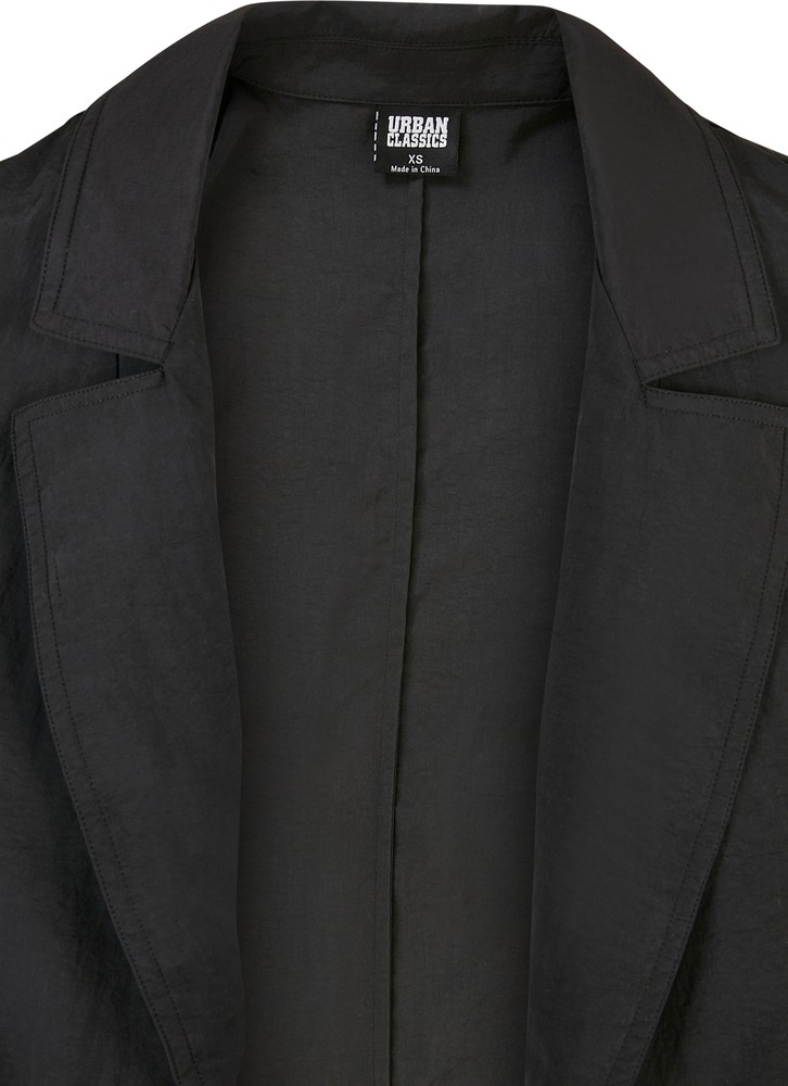 UrbanClassicsDamenJackeLadiesOversizedCrinkleNylonBlazerBlack