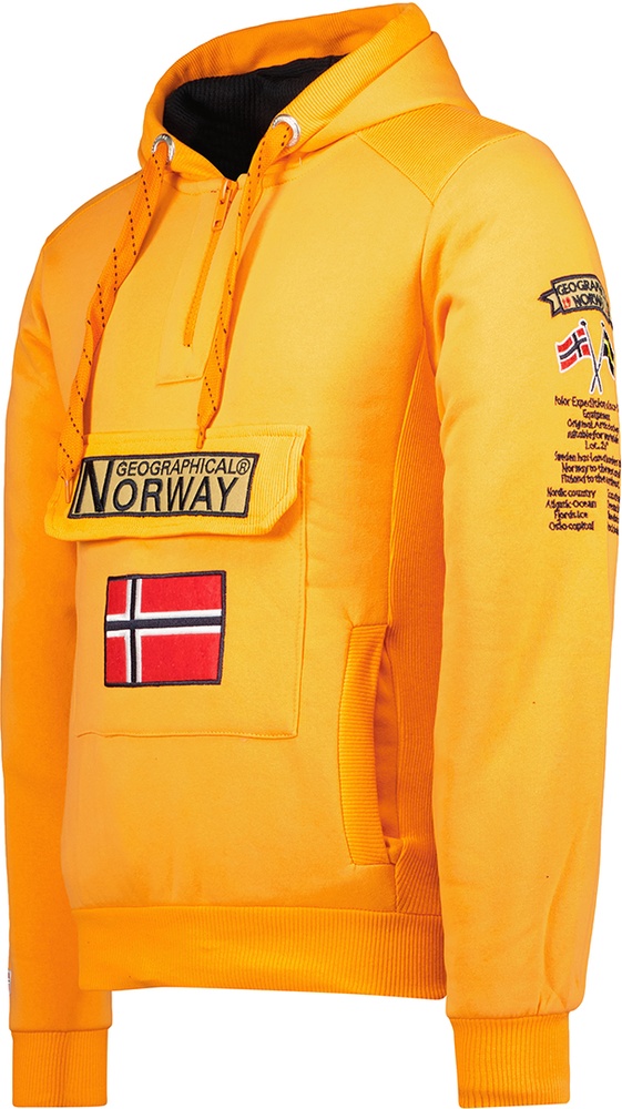 GeographicalNorwayHoodiePulloverGymclassDbMen100FluoOrange-3XL