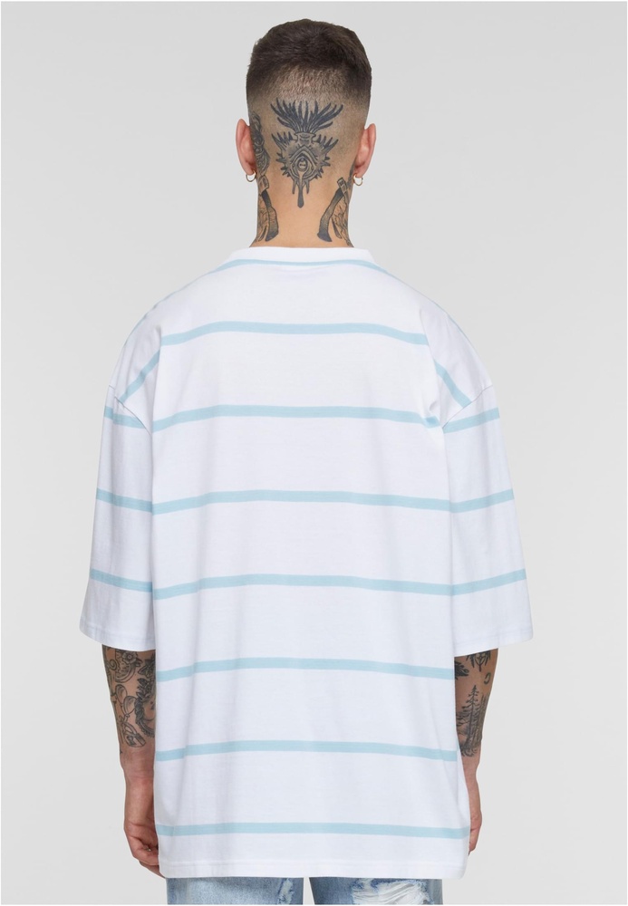 UrbanClassicsT-ShirtOversizedSleeveModernStripeTeeTB6412WhiteOceanblue-L