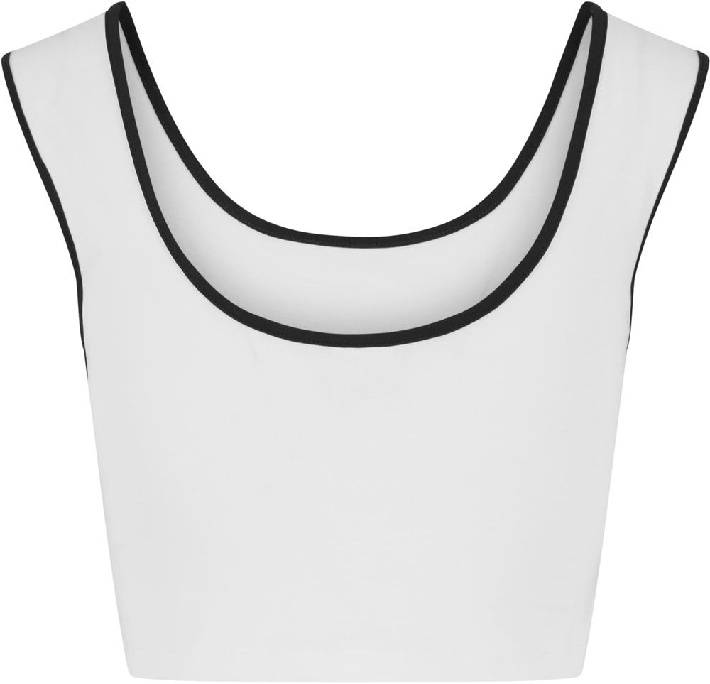 UrbanClassicsDamenLadiesContrastCroppedTopTB7486ABlushedroseWhite-3XL