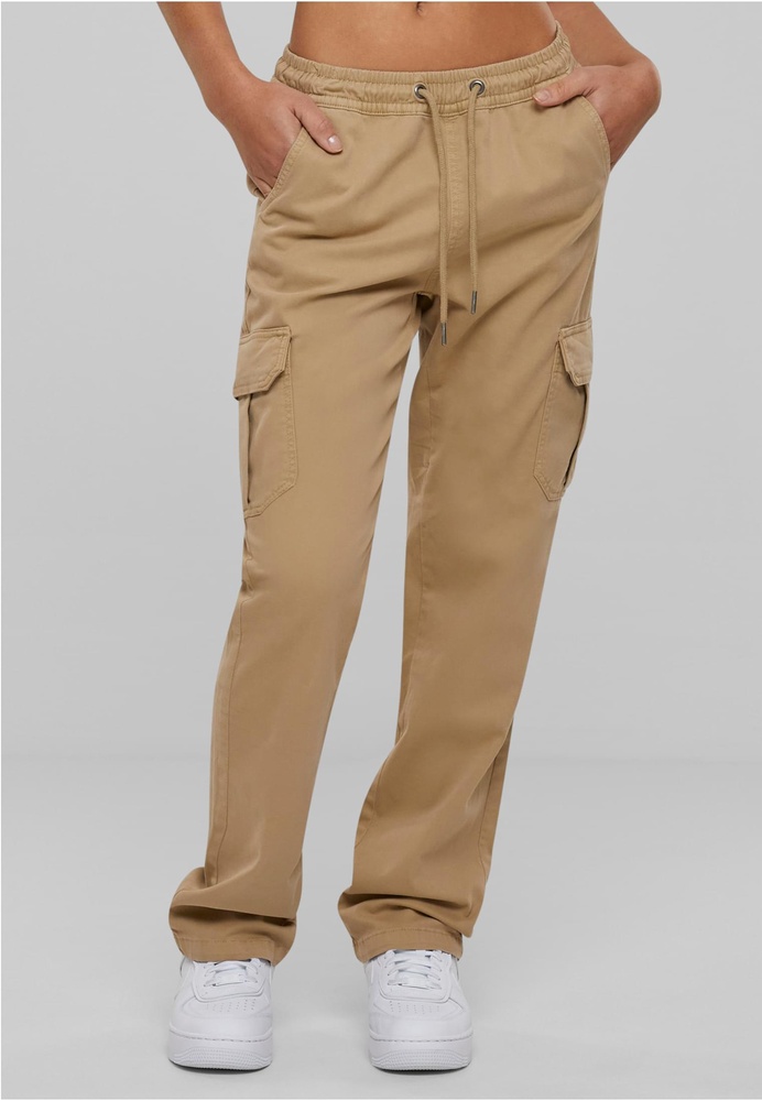 UrbanClassicsDamenLadiesHighWaistTwillCargoPantsTB6158Unionbeige-3XL