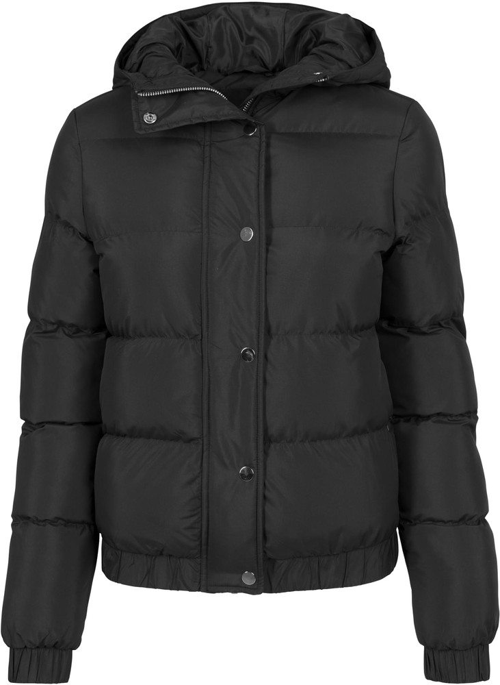 UrbanClassicsDamenLeichteJackeLadiesHoodedPufferJacketBlack-L